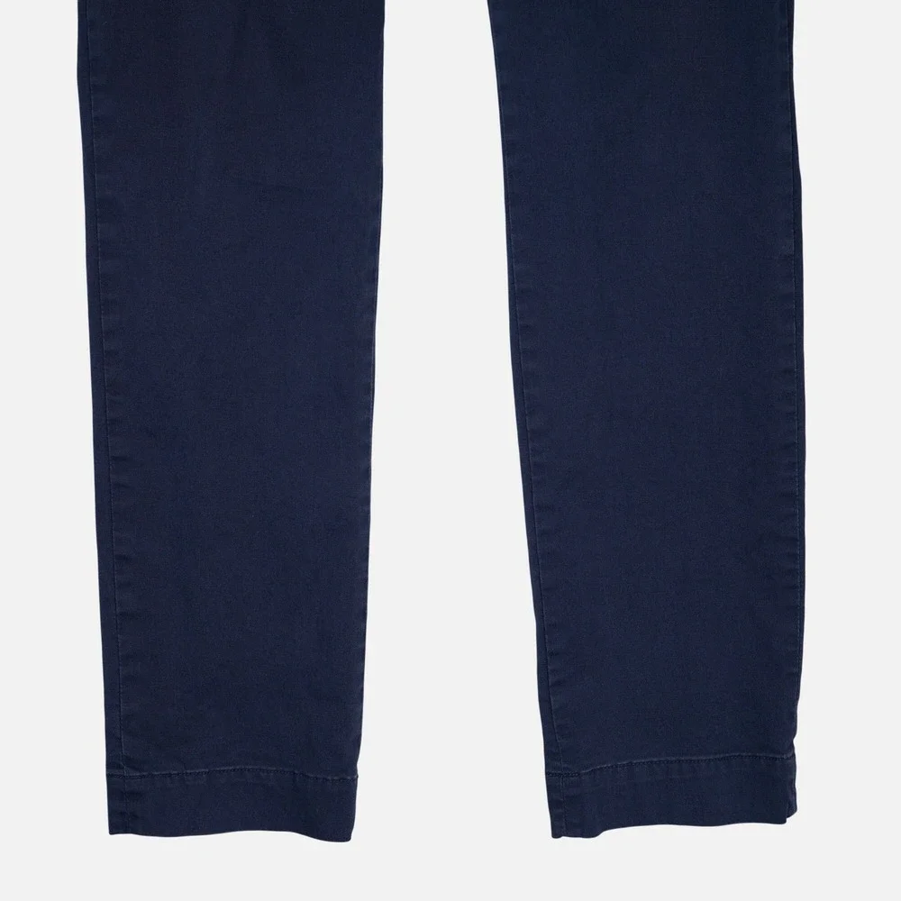 Polo Ralph Lauren Mens Navy Blue Stretch Slim Fit Chino Pants 28x32 Cotton Blend